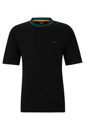 BOSS Herren TeGlitchKnit, Black1, M EU von BOSS