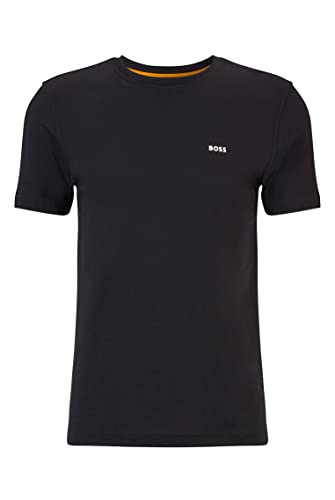 BOSS Herren Teetrury 1 T-Shirt aus Baumwoll-Jersey mit Artwork und Logo Schwarz XXL von BOSS
