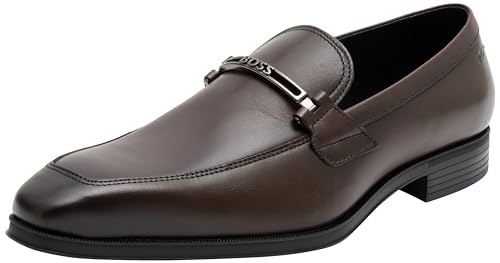 BOSS Herren Theon buhw Loafer, Dark Brown201, 40.5 EU von BOSS