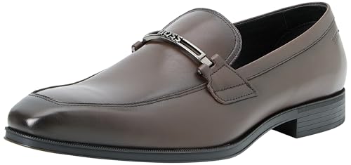 BOSS Herren Theon buhw Loafer, Dark Brown201, 45 EU von BOSS