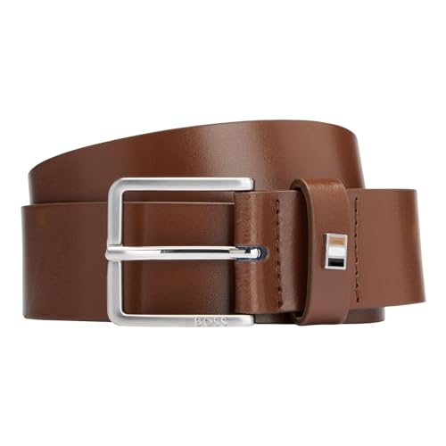 BOSS Herren Gürtel Ledergürtel Echtleder Business Gürtel Ther-Flag-E, Farbe:Braun, Größe:105 cm, Artikel:-217 medium brown von BOSS