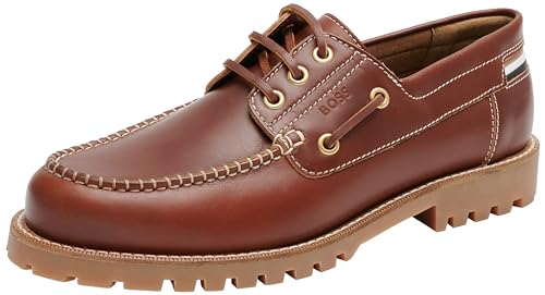 BOSS Herren Tirian pp Boat_Shoe, Rust/Cooper220, 39 EU von BOSS