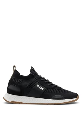 BOSS Men Titanium_Runn_knst_N Sneaker Black 46 EU von BOSS