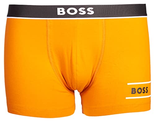 BOSS Herren Trunk 24 Logo Boxershorts, Bright Orange821, XL von BOSS