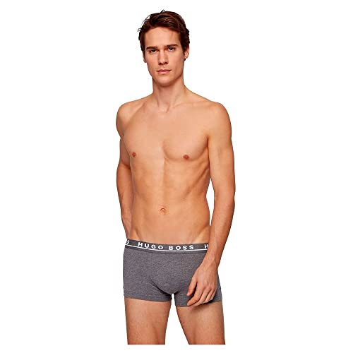 BOSS Herren Trunk 3p Co/EL Boxershorts, Open Grey 061, S von BOSS