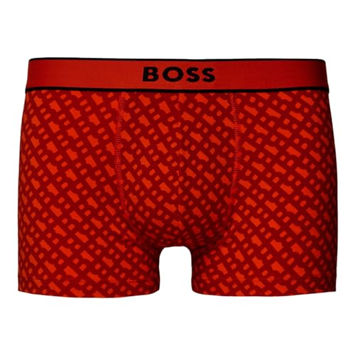 BOSS Herren Unterwäsche Unterhosen Boxershorts Trunk 24 Print, Farbe:Orange, Größe:L, Artikel:-822 Bright orange Print von BOSS