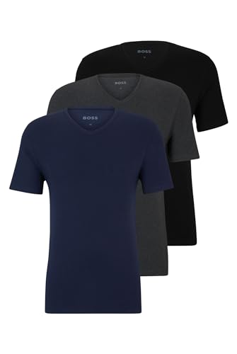 BOSS Hugo Herren T-Shirt Vn 3p Co T-Shirt, Hellblau, L von HUGO BOSS