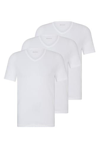 BOSS Hugo Herren Vn 3p Co T-Shirt, White 100, L EU von HUGO BOSS