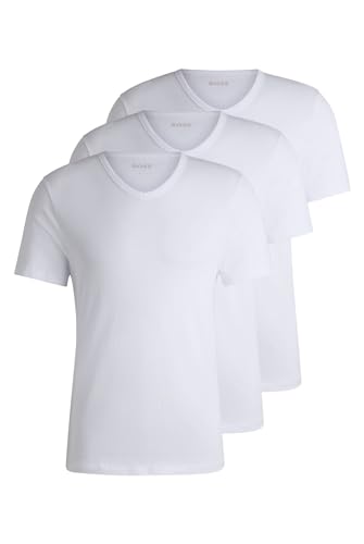 BOSS Hugo Herren Vn 3p Co T-Shirt, White 100, S EU von HUGO BOSS