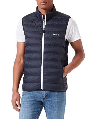 BOSS Herren V Thor Wasserabweisende Weste mit Logo-Detail Dunkelblau XL von BOSS