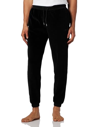 BOSS Herren Velour Pants Jogginghose aus Baumwoll-Mix mit Velours-Struktur und Logo-Stickerei Schwarz XL von BOSS