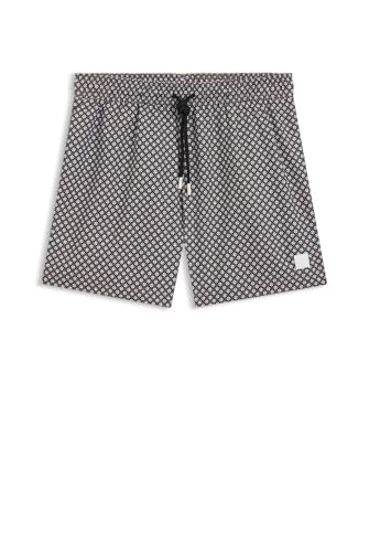 BOSS Herren Vibe Bedruckte Badeshorts mit Logo-Aufnäher Schwarz003 S von BOSS