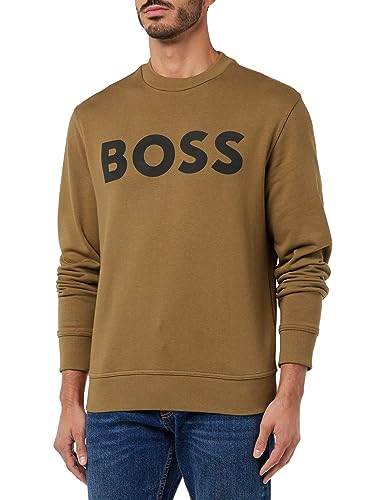 BOSS Herren Webasiccrew Sweatshirt, Open Beige280, L von BOSS