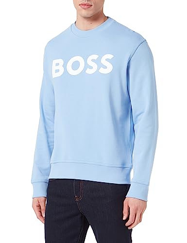 BOSS Herren Webasiccrew Sweatshirt, Open Blue460, M von BOSS