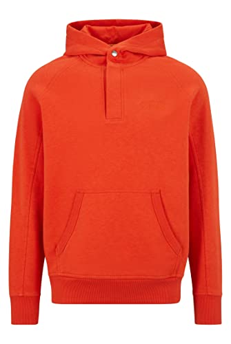 BOSS Herren Wecollege Kapuzenpullover aus Strukturiertem Baumwoll-Mix mit Logo-Stickerei Rot XXXL von BOSS