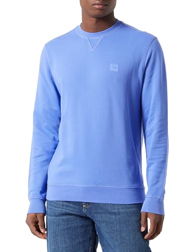 BOSS Herren Westart Sweatshirt, Bright Purple525, L von BOSS