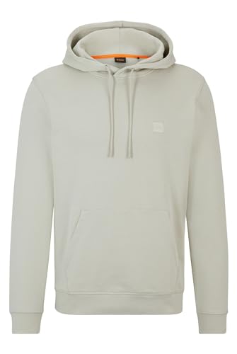 BOSS Herren Wetalk Hoodie aus Baumwoll-Terry mit Logo-Aufnäher Hellbeige L von BOSS