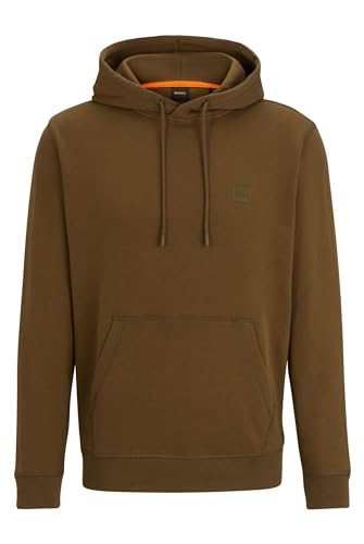 BOSS Herren Wetalk Hoodie aus Baumwoll-Terry mit Logo-Aufnäher Hellgrün L von BOSS