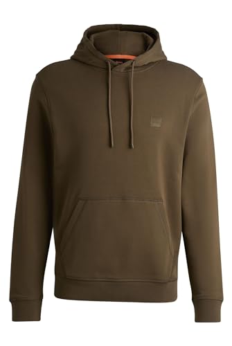 BOSS Herren Wetalk Hoodie aus Baumwoll-Terry mit Logo-Aufnäher Hellgrün XXL von BOSS