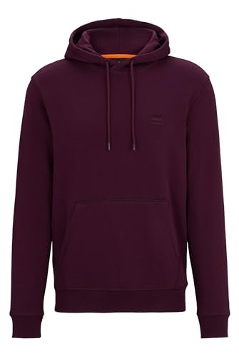 BOSS Herren Wetalk Hoodie aus Baumwoll-Terry mit Logo-Aufnäher Lila L von BOSS