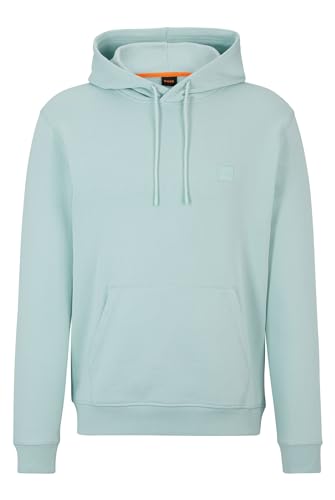 BOSS Herren Wetalk Hoodie aus Baumwoll-Terry mit Logo-Aufnäher Türkis XL von BOSS