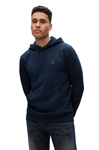 BOSS Herren Wetalk Hoodie aus Baumwoll-Terry mit Logo-Aufnäher Dunkelblau XXXL von BOSS