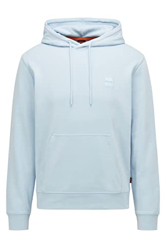 BOSS Herren Wetalk Hoodie aus French-Terry-Baumwolle mit Logo-Aufnäher Hellblau XL von BOSS