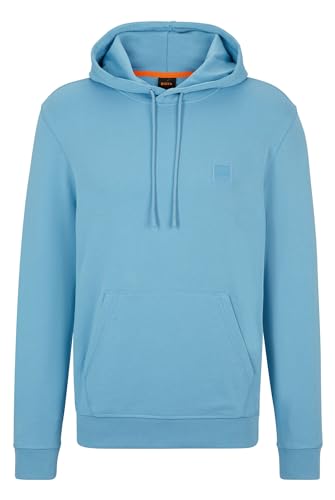 BOSS Herren Wetalk Hoodie aus Baumwoll-Terry mit Logo-Aufnäher Hellblau L von BOSS