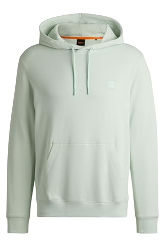 BOSS Herren Wetalk Regular-Fit Hoodie aus Baumwoll-Terry mit Logo-Aufnäher Hellblau S von BOSS