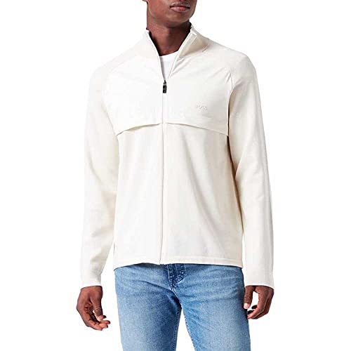 BOSS Herren Zaimon Strickjacke, Open White131, 3XL von BOSS