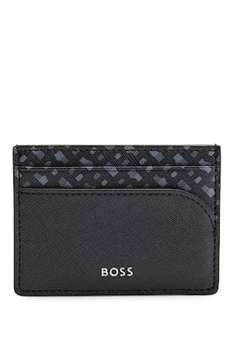 BOSS Herren Zair S Monogramm-Kartenetui und Geldscheinklammer Schwarz Stck von Hugo Boss