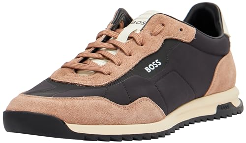 BOSS Herren Zayn_Lowp_nysd Low_Profile, Open Beige, 40 EU von BOSS