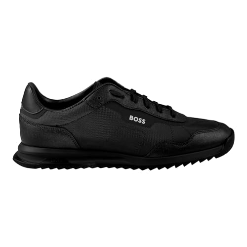 BOSS Herren Zayn_Lowp_txrb Low_Profile, Black, 39 EU von BOSS