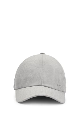 BOSS Herren Zed-Techwool Cap aus angerautem Twill mit Logo-Schriftzug Grau Stck BOSS Herren Zed-Techwool Cap aus angerautem Twill mit Logo-Schriftzug Grau Stck von BOSS