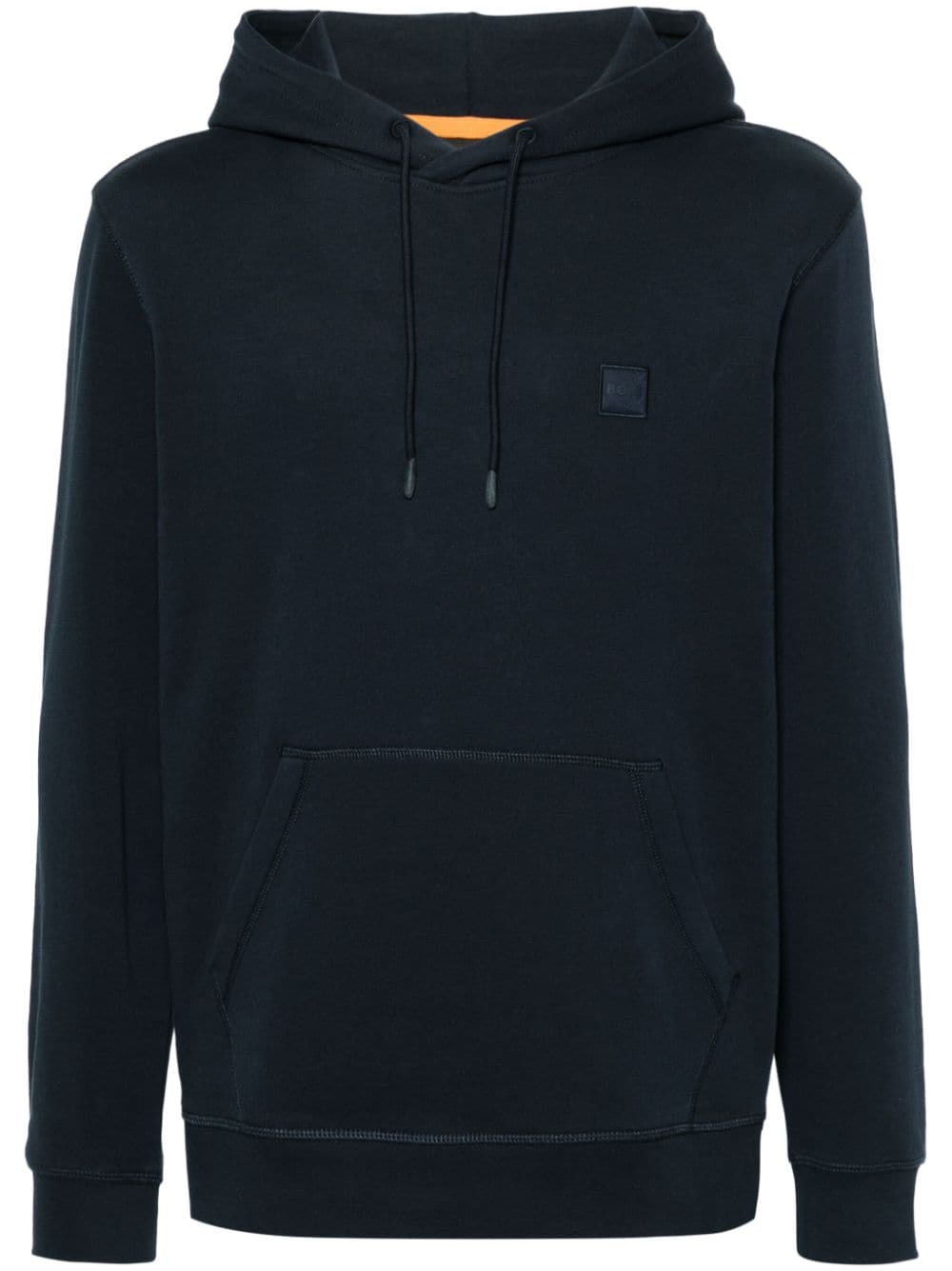 BOSS Hoodie mit Logo-Patch - Blau von BOSS