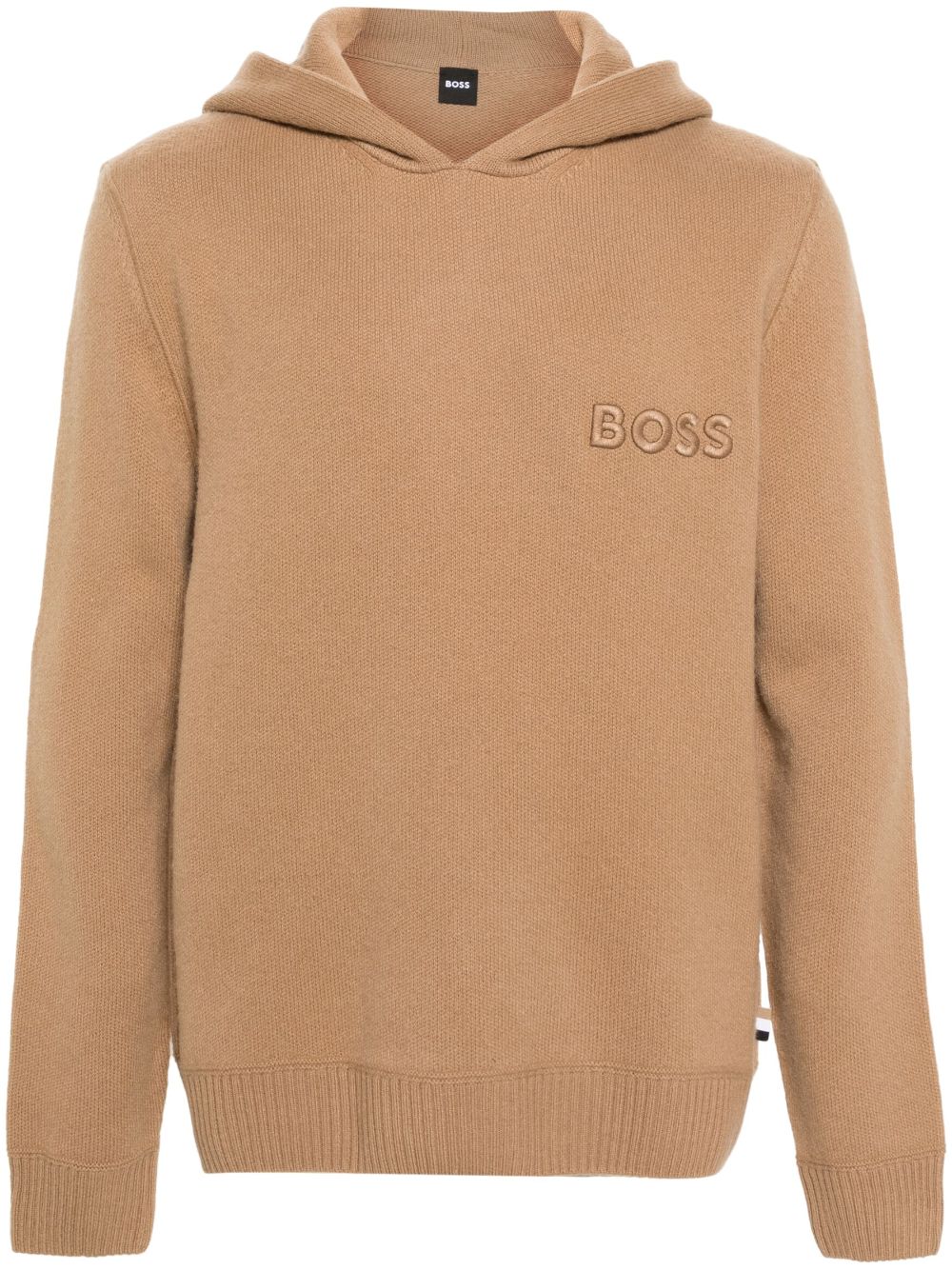 BOSS Hoodie mit Logo-Stickerei - Braun von BOSS