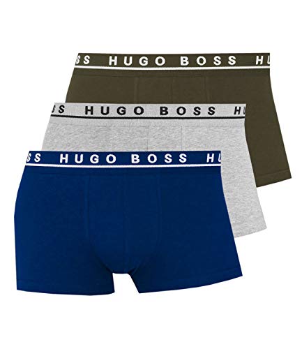 BOSS Hugo Herren Boxershorts Boxer Shorts Unterhosen 3er Pack, Farbe:Mehrfarbig, Wäschegröße:S, Artikel:-966 Blue/Grey/Olive von BOSS