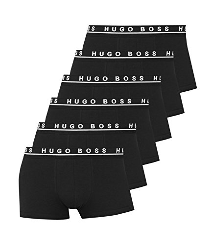 HUGO BOSS Herren Boxershorts Unterhosen 10146061 50325403 6er Pack, Wäschegröße:L;Artikel:-001 Black von HUGO BOSS
