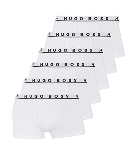 HUGO BOSS Herren Boxershorts Unterhosen 10146061 50325403 6er Pack, Wäschegröße:M;Artikel:-100 White von HUGO BOSS