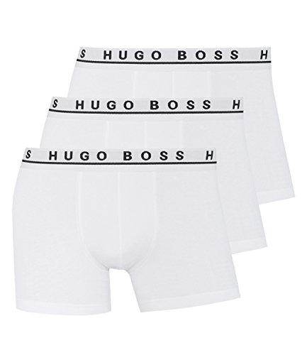 BOSS Hugo Herren Retroshorts Cyclist 3P BM 10146061 02, 3er Pack, Einfarbig, Gr. Small, Weiß (White 100) von BOSS