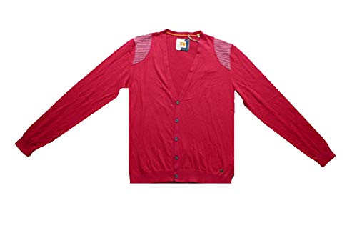 BOSS Hugo Herren Strickjacke, rot, dünn, gestrickt, Baumwolle, ABDIR 50185859 Gr. X-Large, rot von Hugo Boss