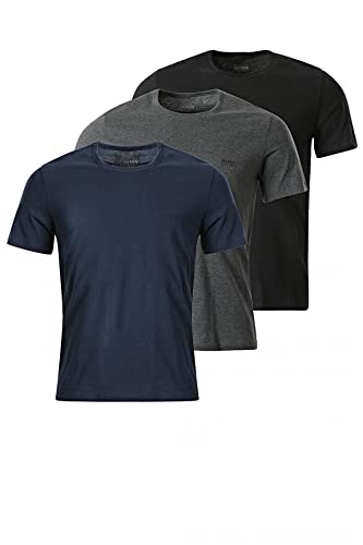 HUGO BOSS Herren T-Shirts Business Shirts Crew Neck 50325887 6er Pack, Größe:M, Artikel:-497 Blue/Grey/Black von HUGO BOSS