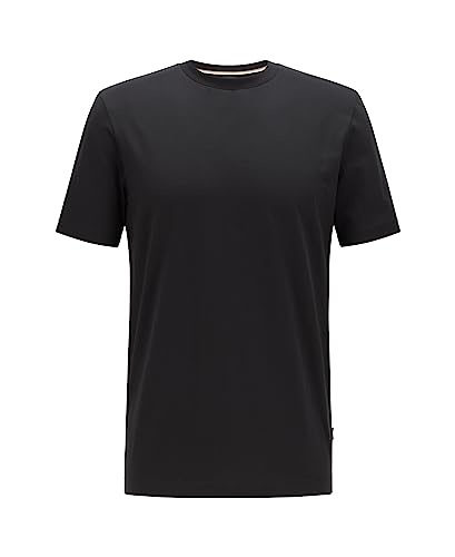 BOSS Hugo Herren Tiburt Rundhalsausschnitt, kurzärmelig T-Shirt, schwarz, Groß von BOSS