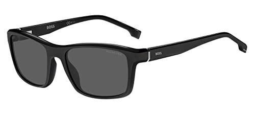 BOSS Hugo Unisex 1374/s Sunglasses, 003/M9 MATT Black, 56 von HUGO BOSS