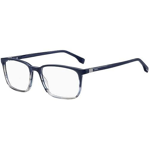 BOSS Hugo Unisex 1436 Sunglasses, Blue Horn Grey, 55 von HUGO BOSS