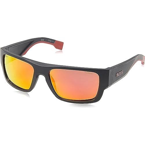 BOSS Hugo Unisex 1498/s Sunglasses, BLX/4F MT BLK RED, 58 von HUGO BOSS