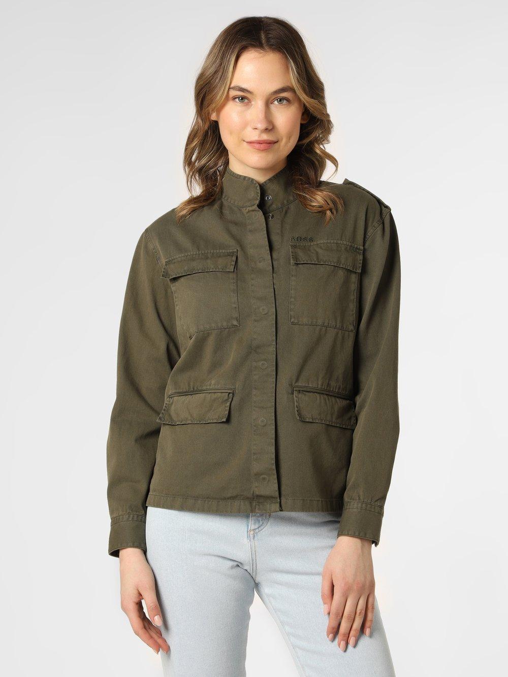 BOSS Jacke Damen Baumwolle, khaki von BOSS