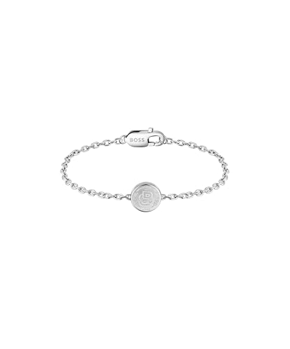 BOSS Jewelry Armband für Herren Kollektion DOUBLE B COIN aus Edelstahl mit einem Charm in Münzform - 1580763M von BOSS