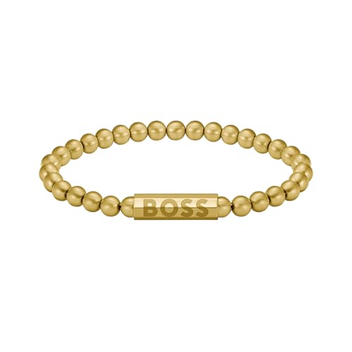 BOSS Jewelry Armband mit Schmuckperlen für Herren Kollektion SPHERE in Gelbgold - 1580666M von BOSS