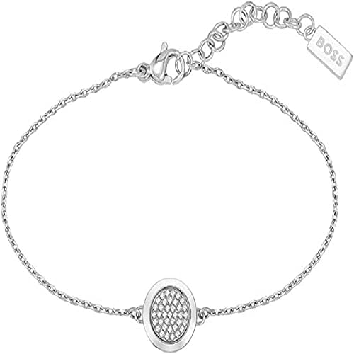 BOSS Jewelry Gliederarmband für Damen Kollektion MEDALLION aus Edelstahl - 1580299 von BOSS